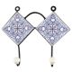 Blue Ceramic Floral Tile Hook